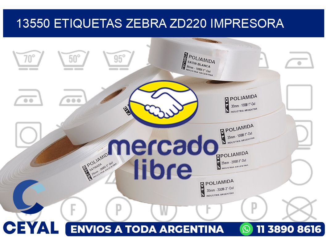 13550 etiquetas Zebra zd220 impresora