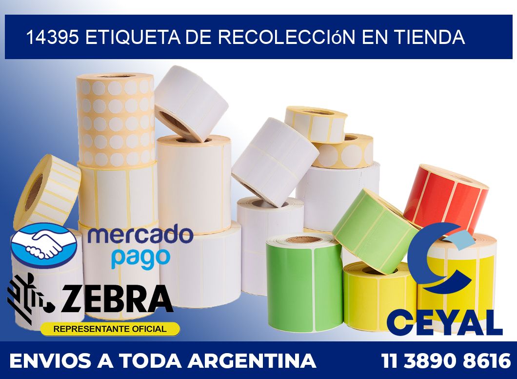 14395 Etiqueta de recolección en tienda