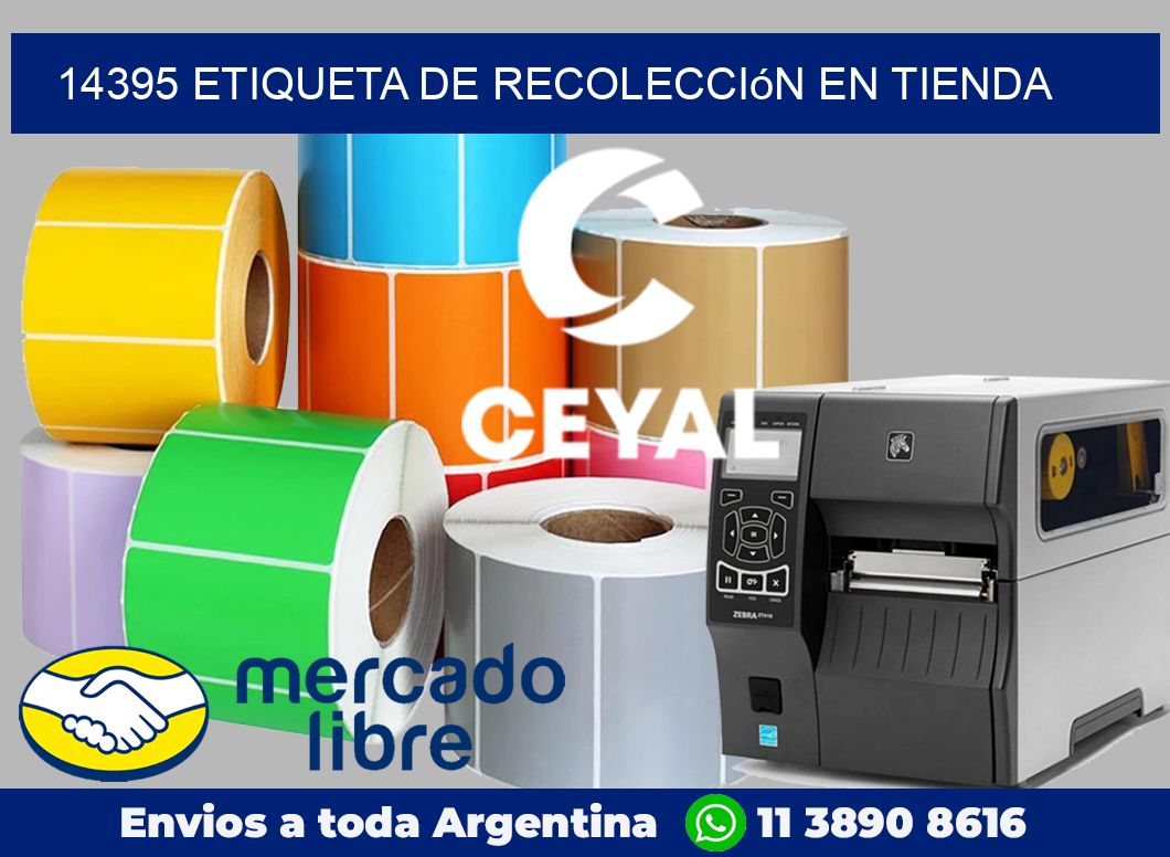 14395 Etiqueta de recolección en tienda