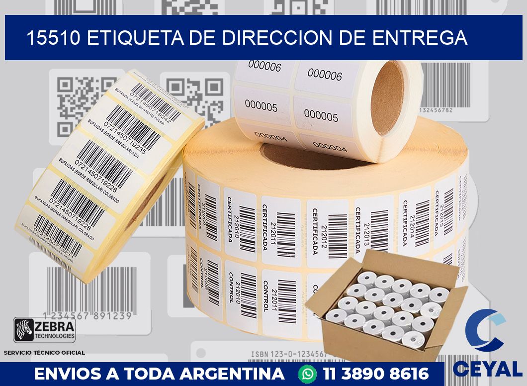 15510 Etiqueta de direccion de entrega