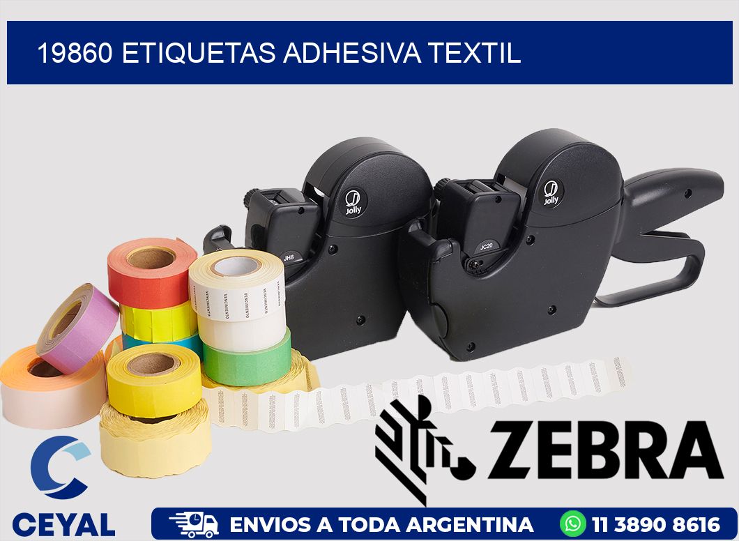 19860 etiquetas adhesiva textil