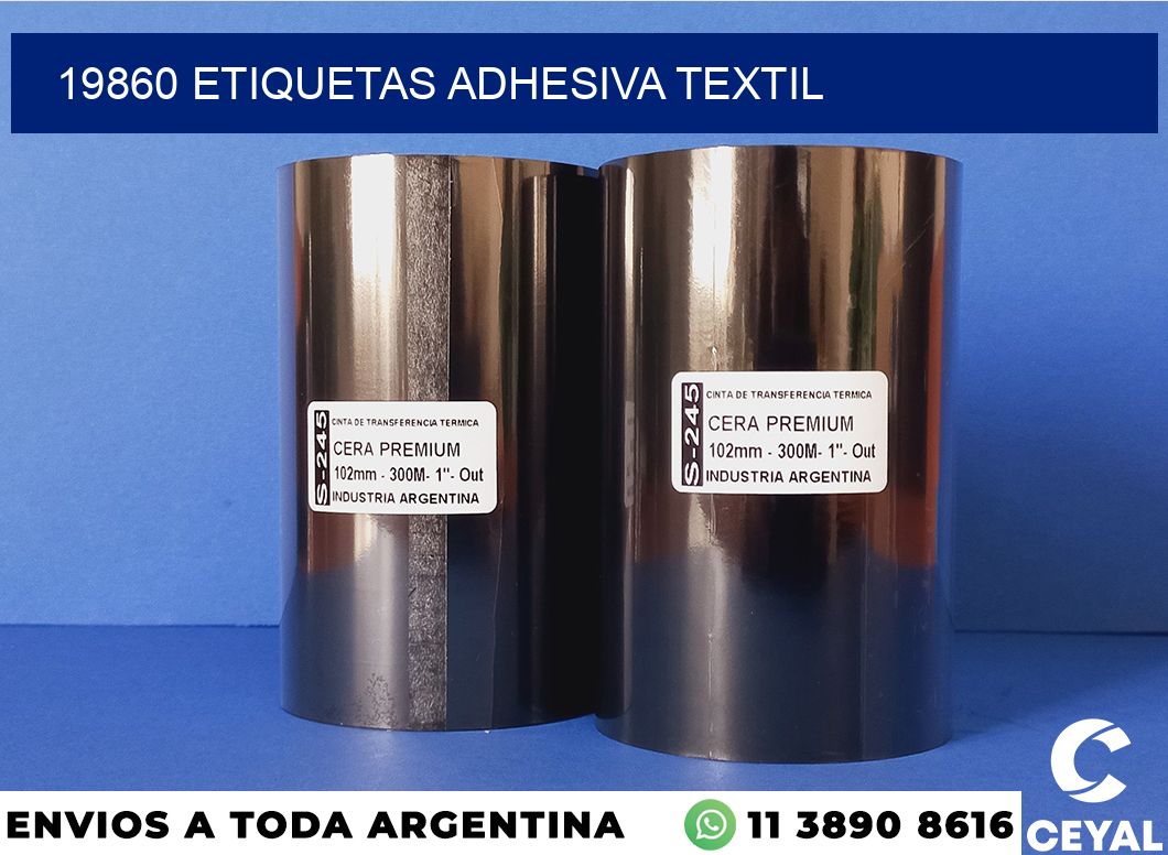 19860 etiquetas adhesiva textil