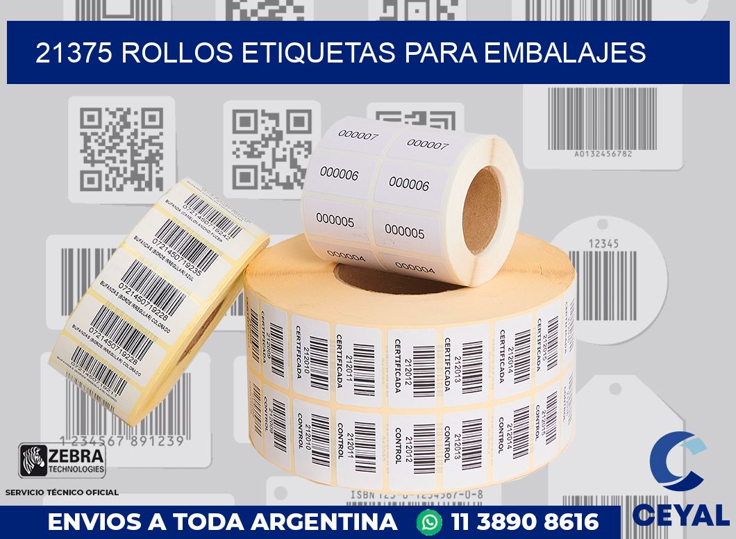 21375 Rollos etiquetas para embalajes