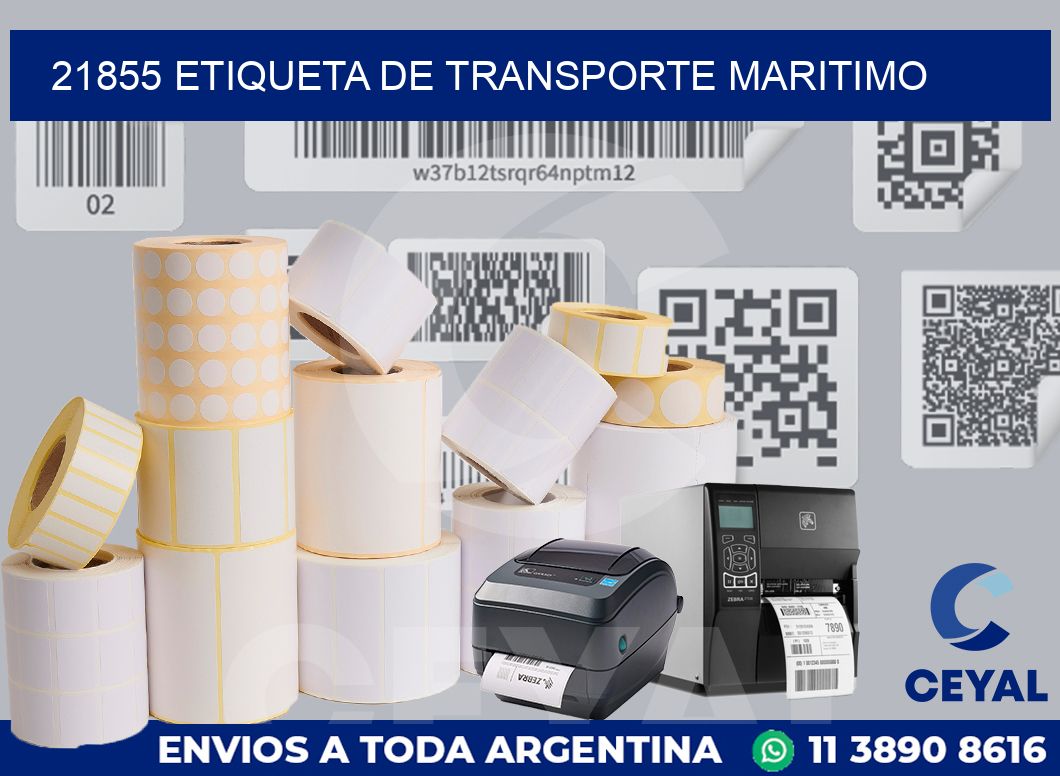 21855 Etiqueta de transporte maritimo