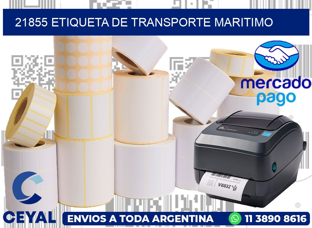 21855 Etiqueta de transporte maritimo