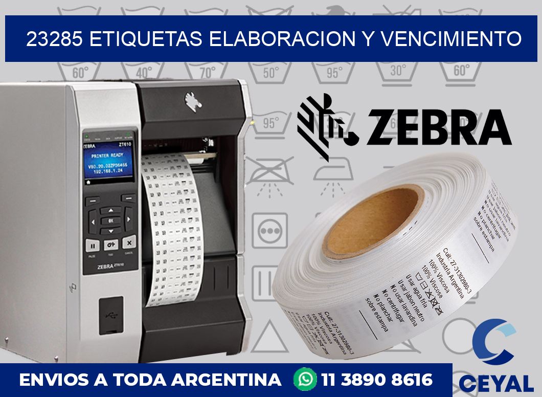 23285 Etiquetas elaboracion y vencimiento