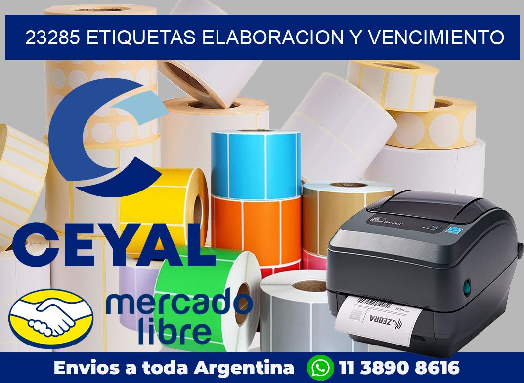 23285 Etiquetas elaboracion y vencimiento