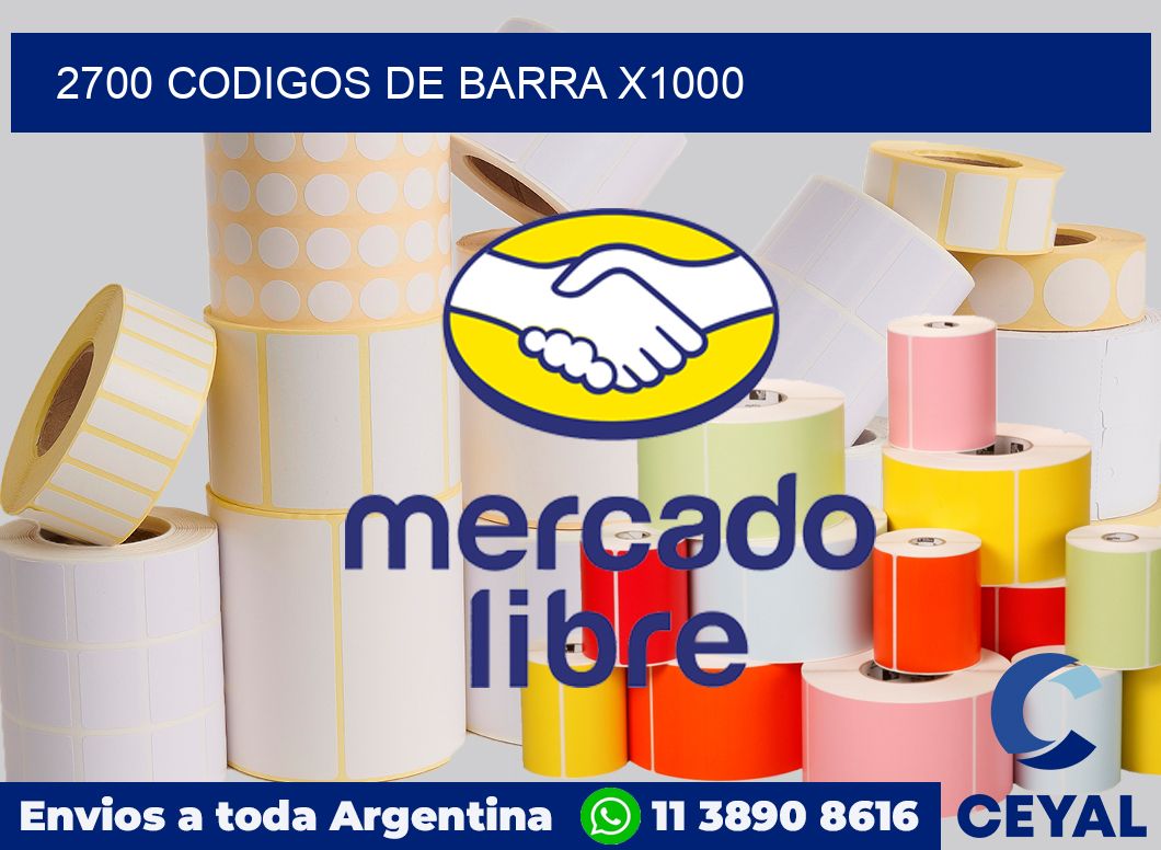 2700 Codigos de barra x1000