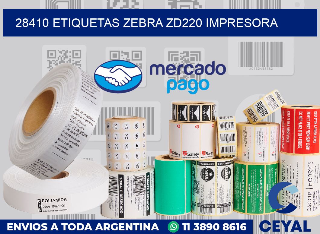 28410 etiquetas Zebra zd220 impresora