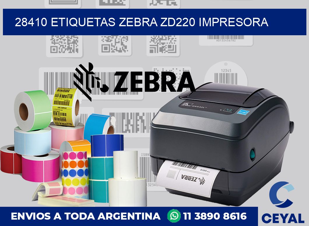 28410 etiquetas Zebra zd220 impresora