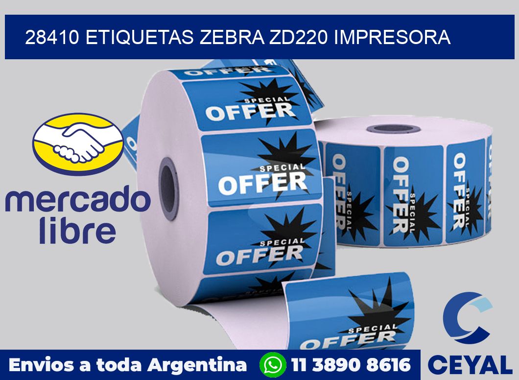 28410 etiquetas Zebra zd220 impresora