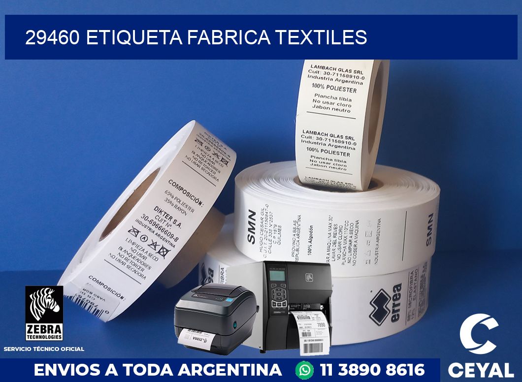 29460 etiqueta fabrica textiles