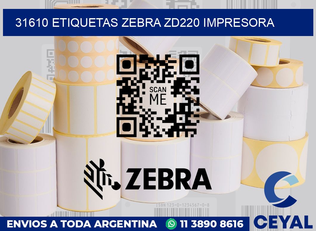 31610 etiquetas Zebra zd220 impresora