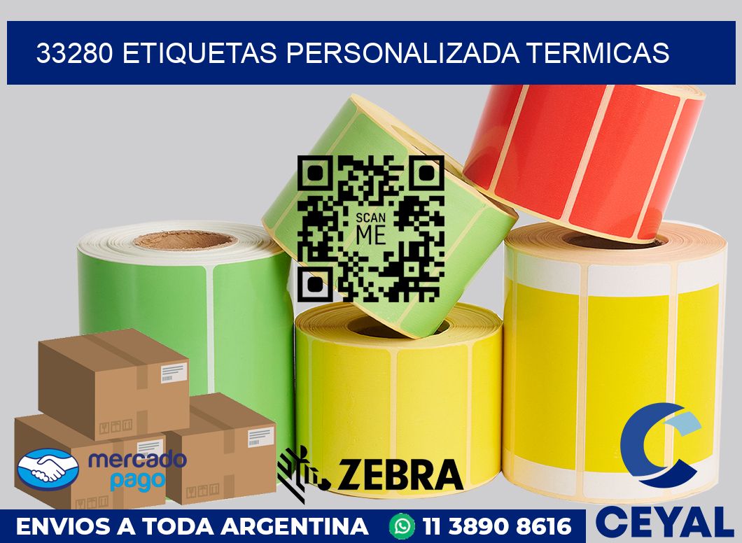 33280 etiquetas personalizada termicas