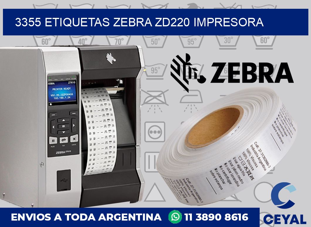 3355 etiquetas Zebra zd220 impresora