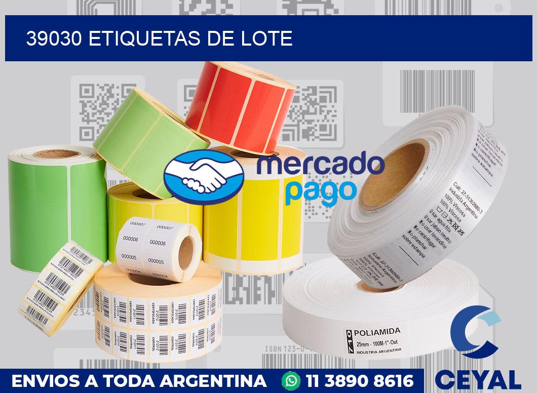 39030 Etiquetas de lote
