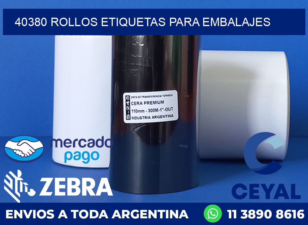 40380 rollos etiquetas para embalajes