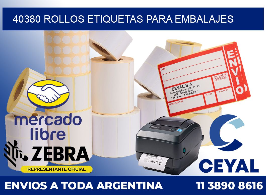 40380 rollos etiquetas para embalajes