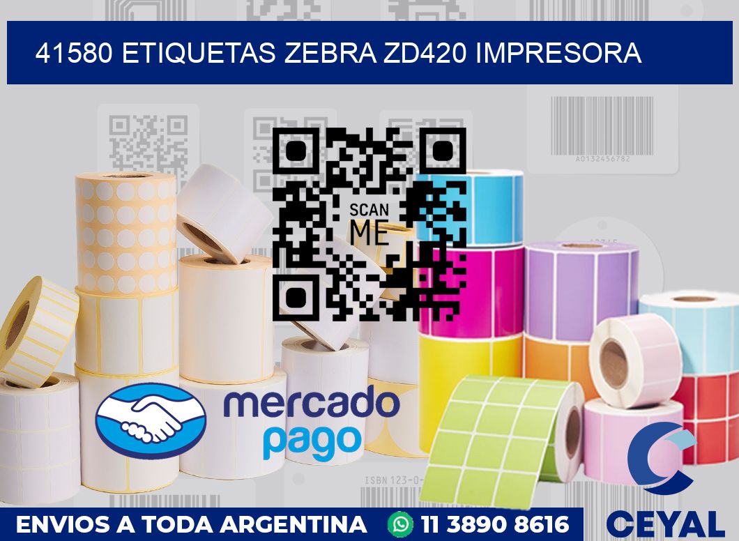 41580 etiquetas Zebra zd420 impresora