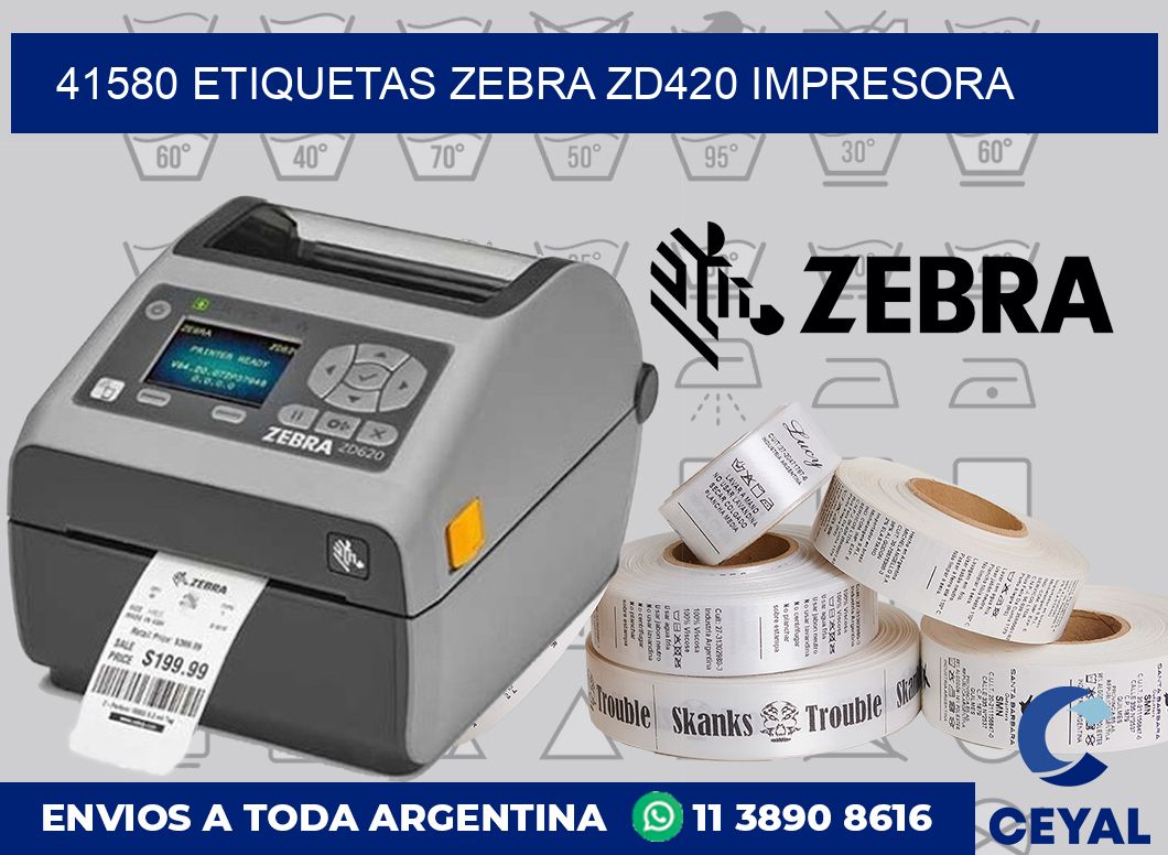 41580 etiquetas Zebra zd420 impresora