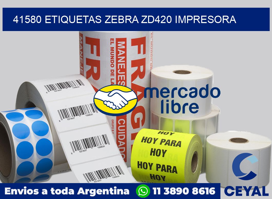 41580 etiquetas Zebra zd420 impresora