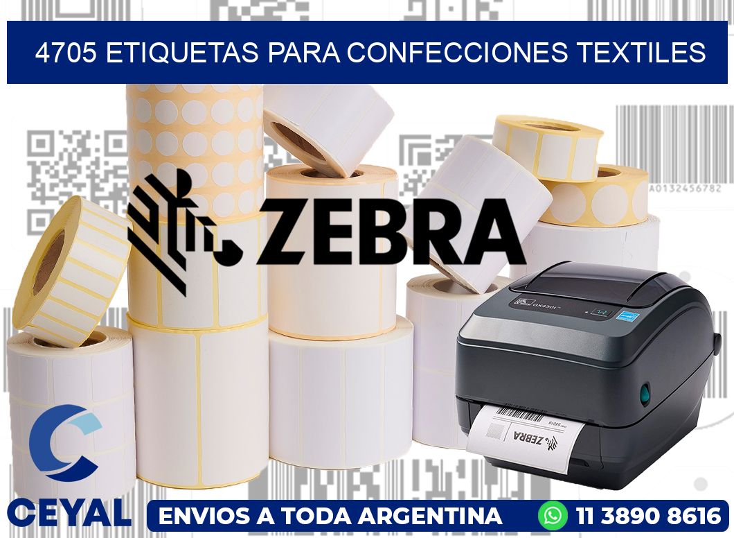 4705 Etiquetas para confecciones textiles