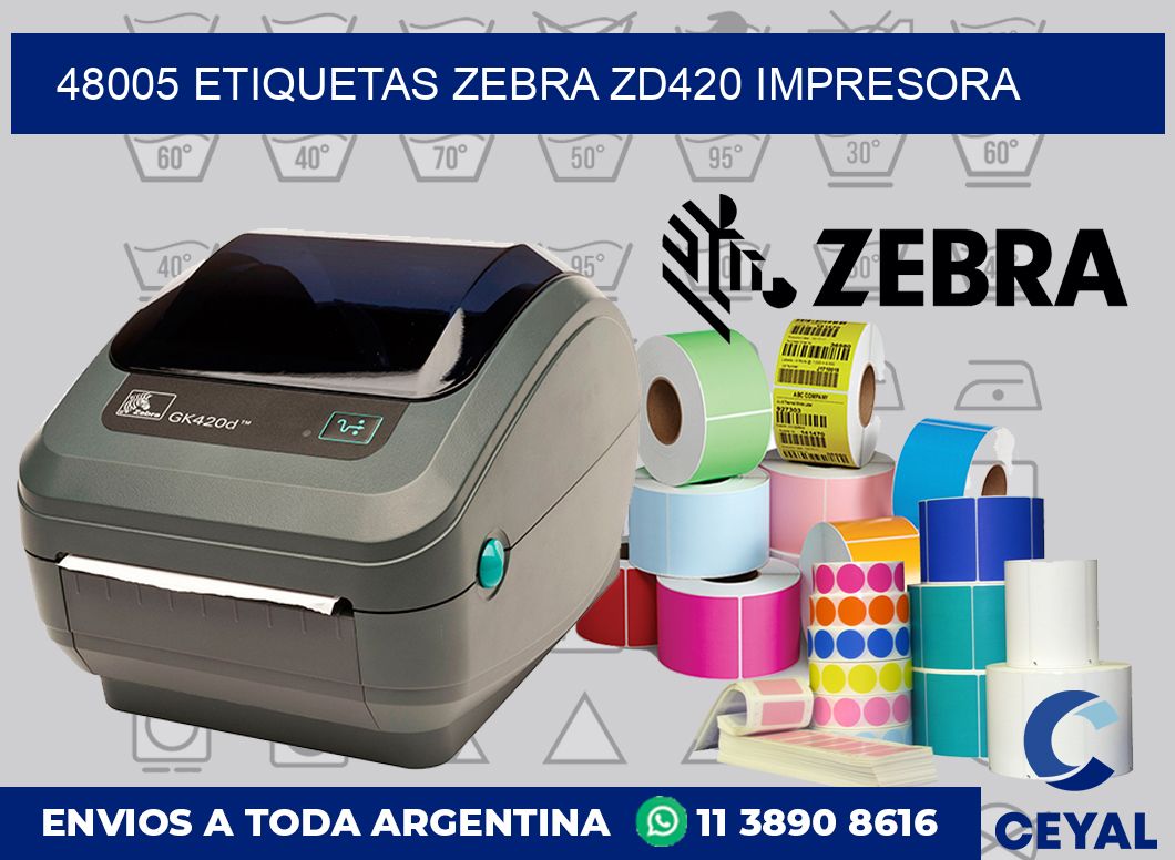 48005 etiquetas Zebra zd420 impresora
