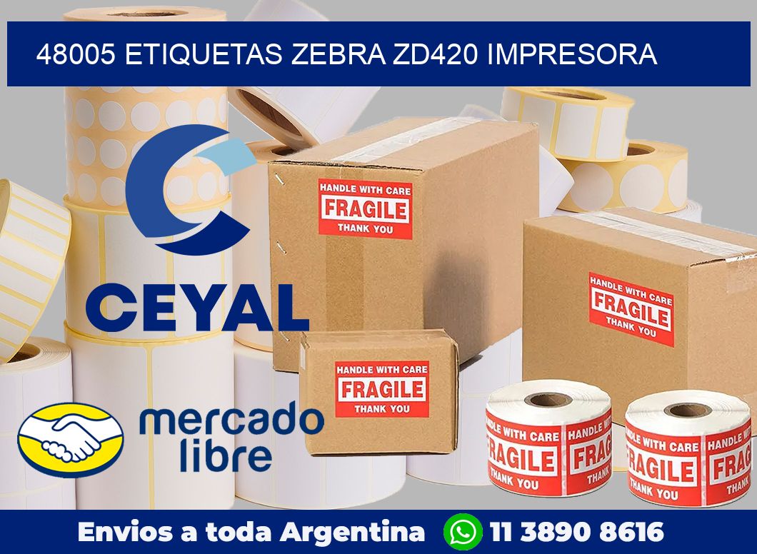 48005 etiquetas Zebra zd420 impresora