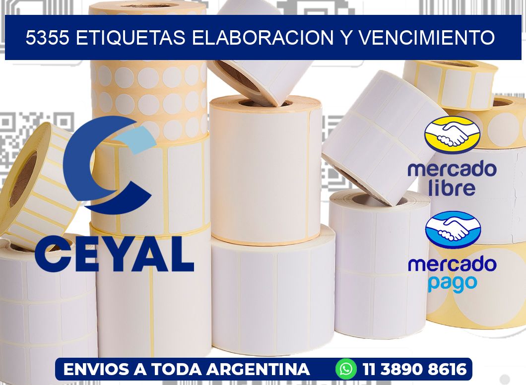 5355 Etiquetas elaboracion y vencimiento