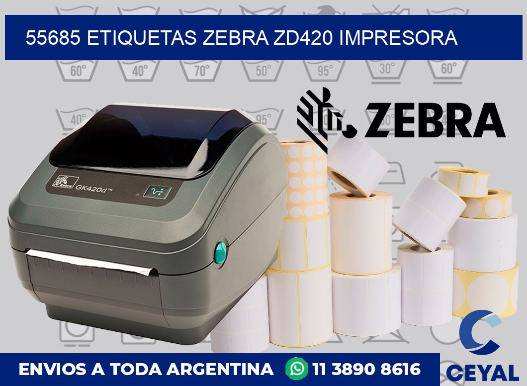 55685 etiquetas Zebra zd420 impresora