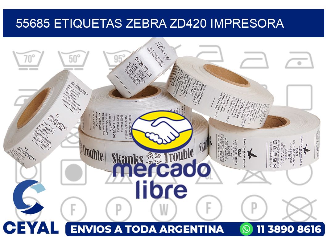 55685 etiquetas Zebra zd420 impresora