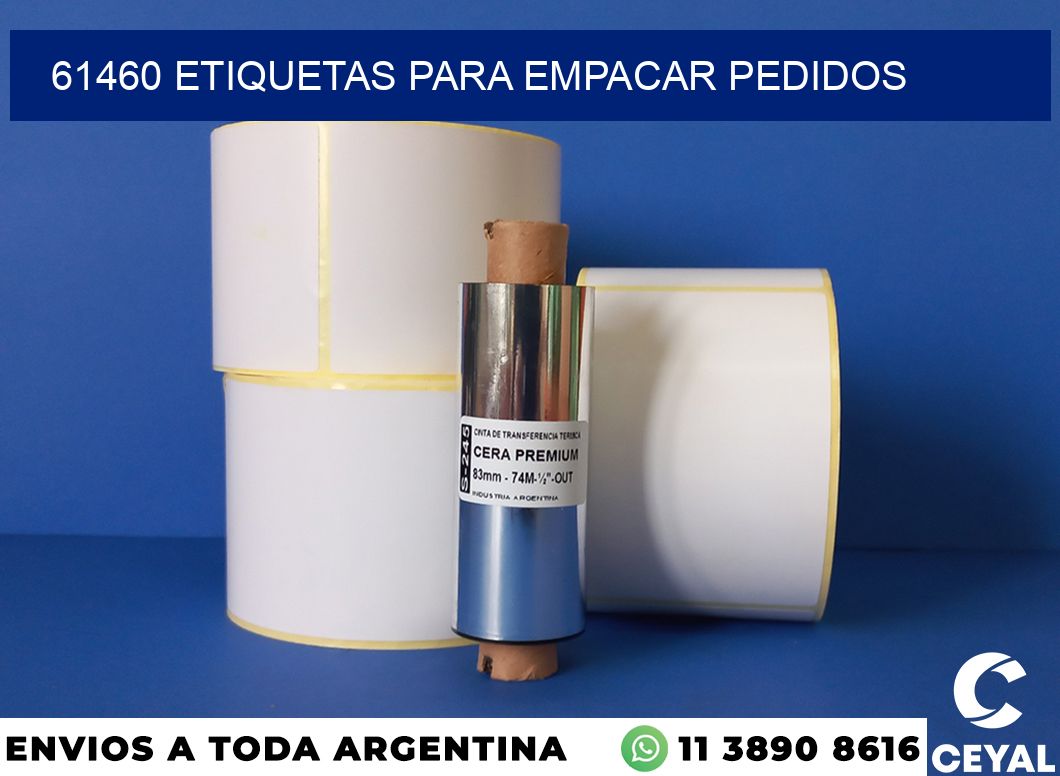 61460 etiquetas para empacar pedidos