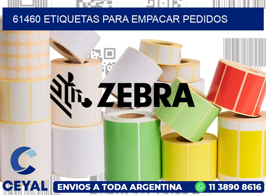 61460 etiquetas para empacar pedidos