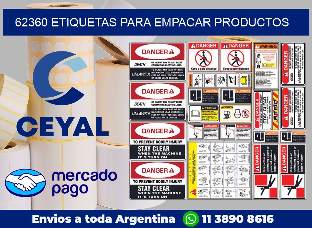 62360 etiquetas para empacar productos