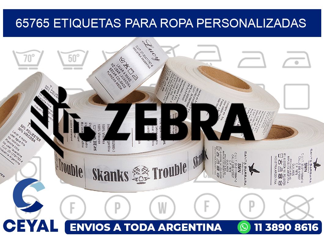 65765 Etiquetas para ropa Personalizadas