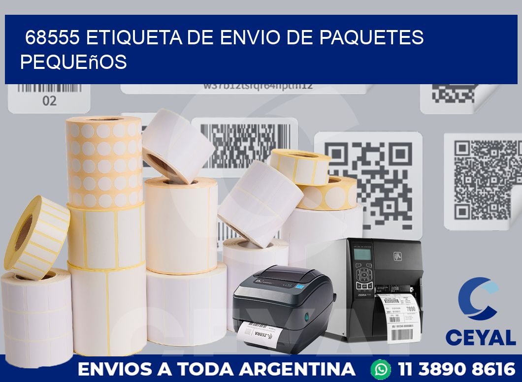 68555 Etiqueta de envio de paquetes pequeños