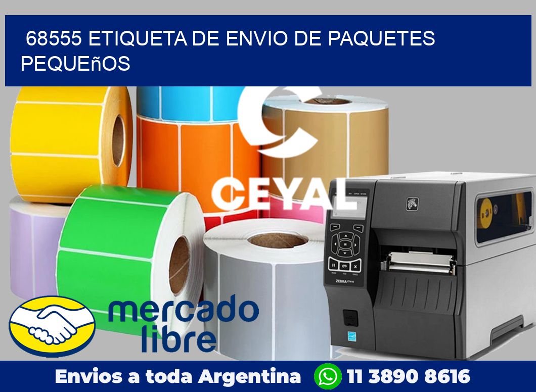68555 Etiqueta de envio de paquetes pequeños