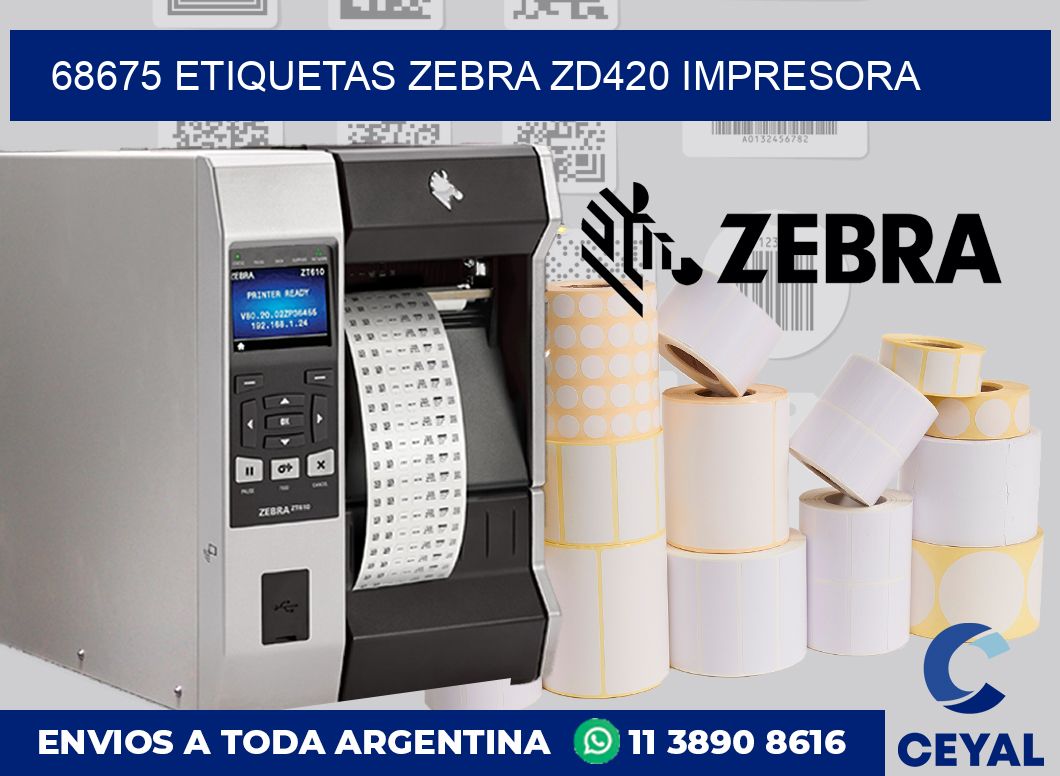 68675 etiquetas Zebra zd420 impresora