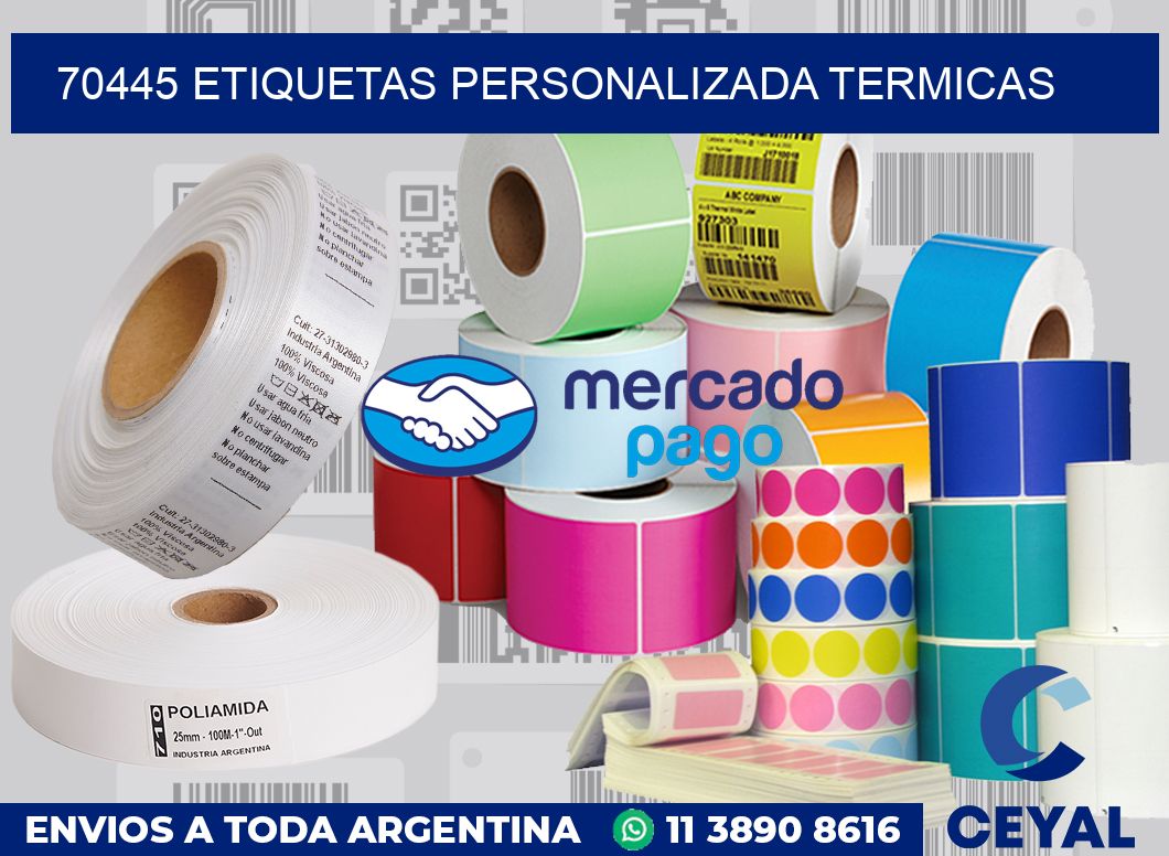70445 etiquetas personalizada termicas