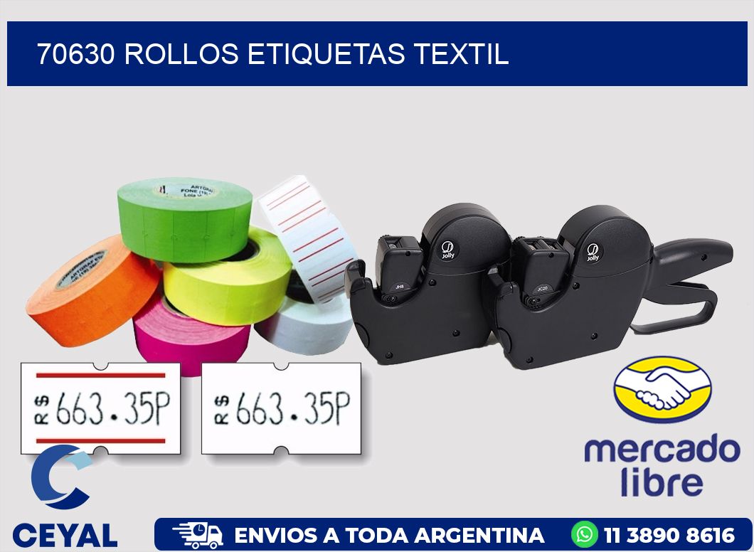 70630 rollos etiquetas textil