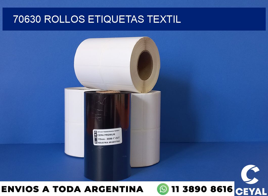 70630 rollos etiquetas textil