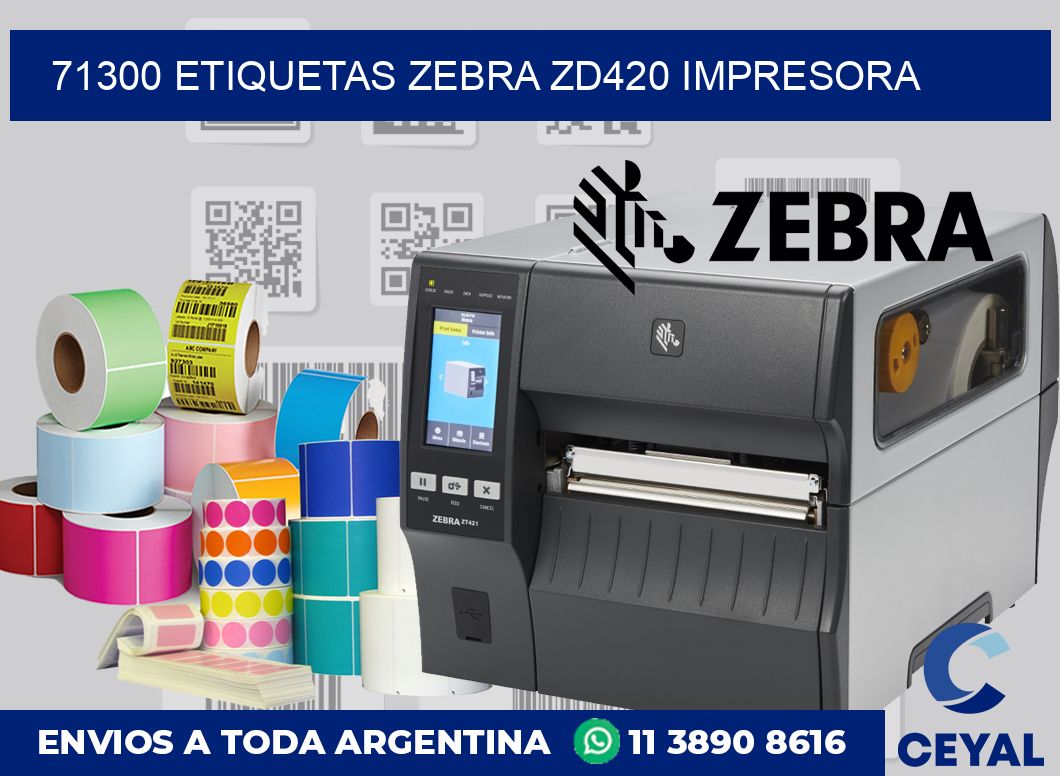 71300 etiquetas Zebra zd420 impresora