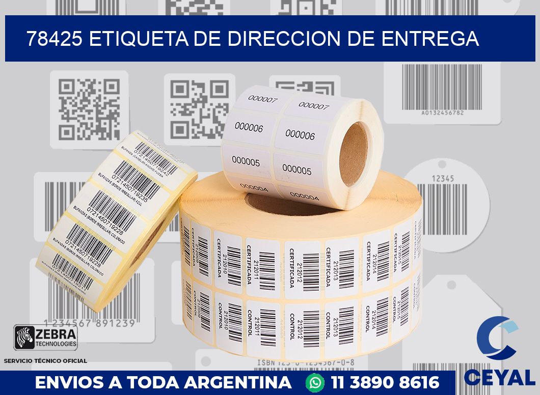 78425 Etiqueta de direccion de entrega