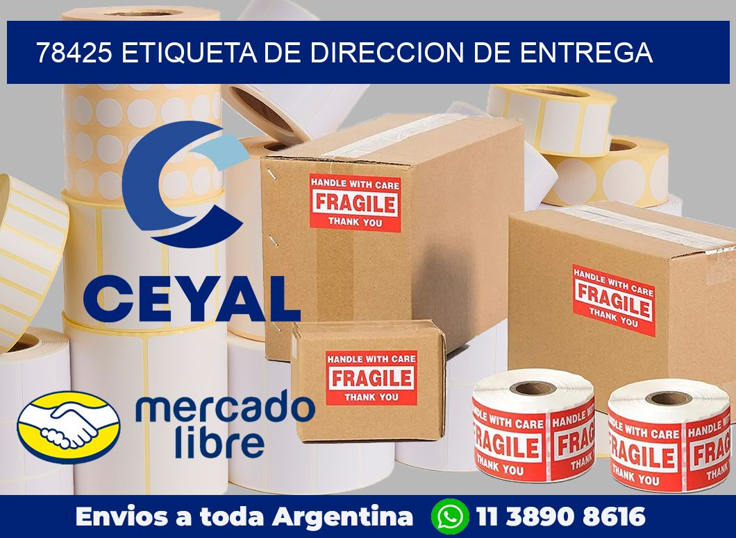 78425 Etiqueta de direccion de entrega