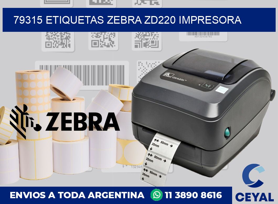 79315 etiquetas Zebra zd220 impresora