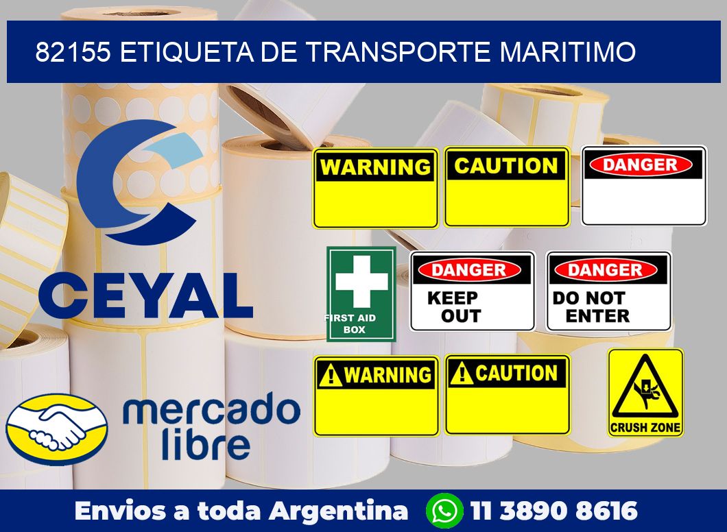 82155 Etiqueta de transporte maritimo