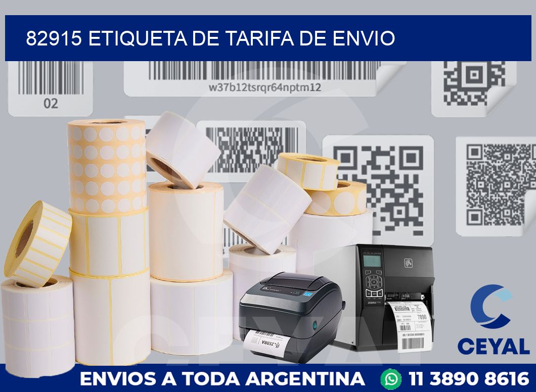 82915 Etiqueta de tarifa de envio