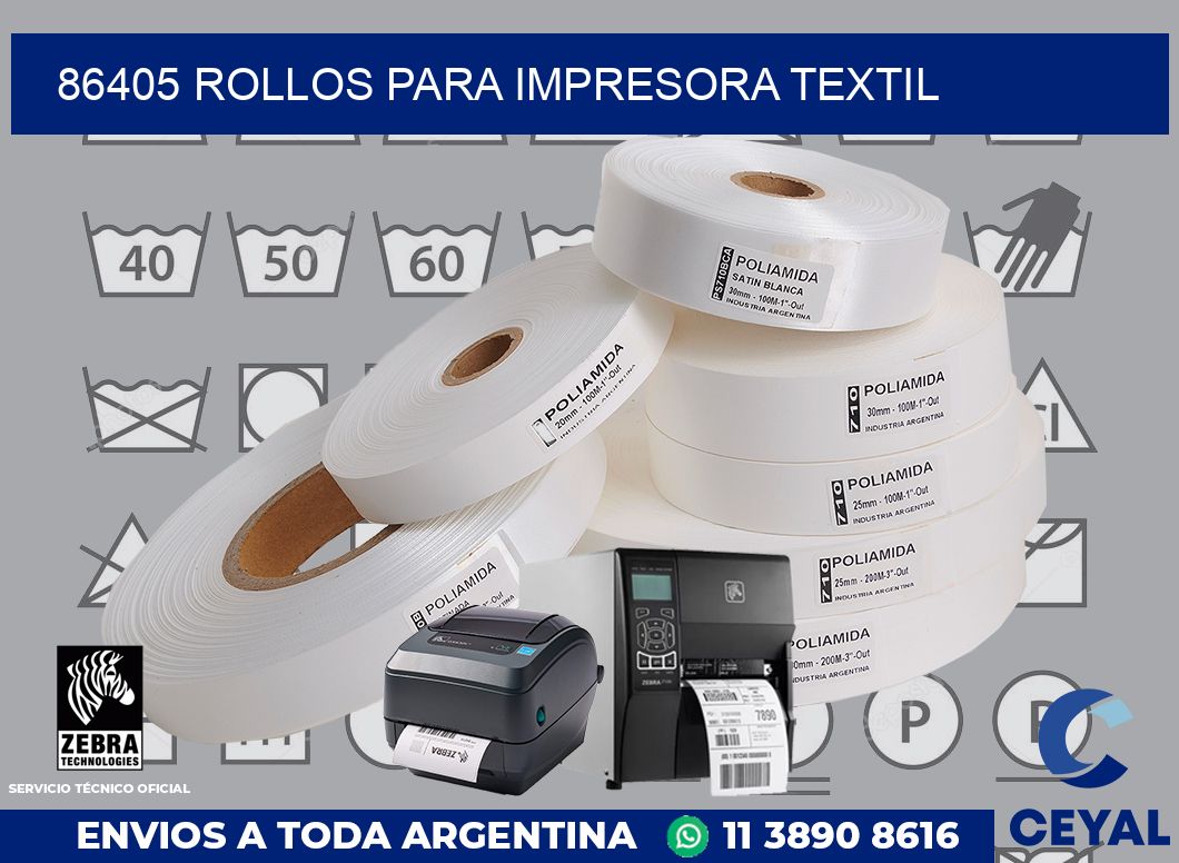 86405 rollos para impresora textil