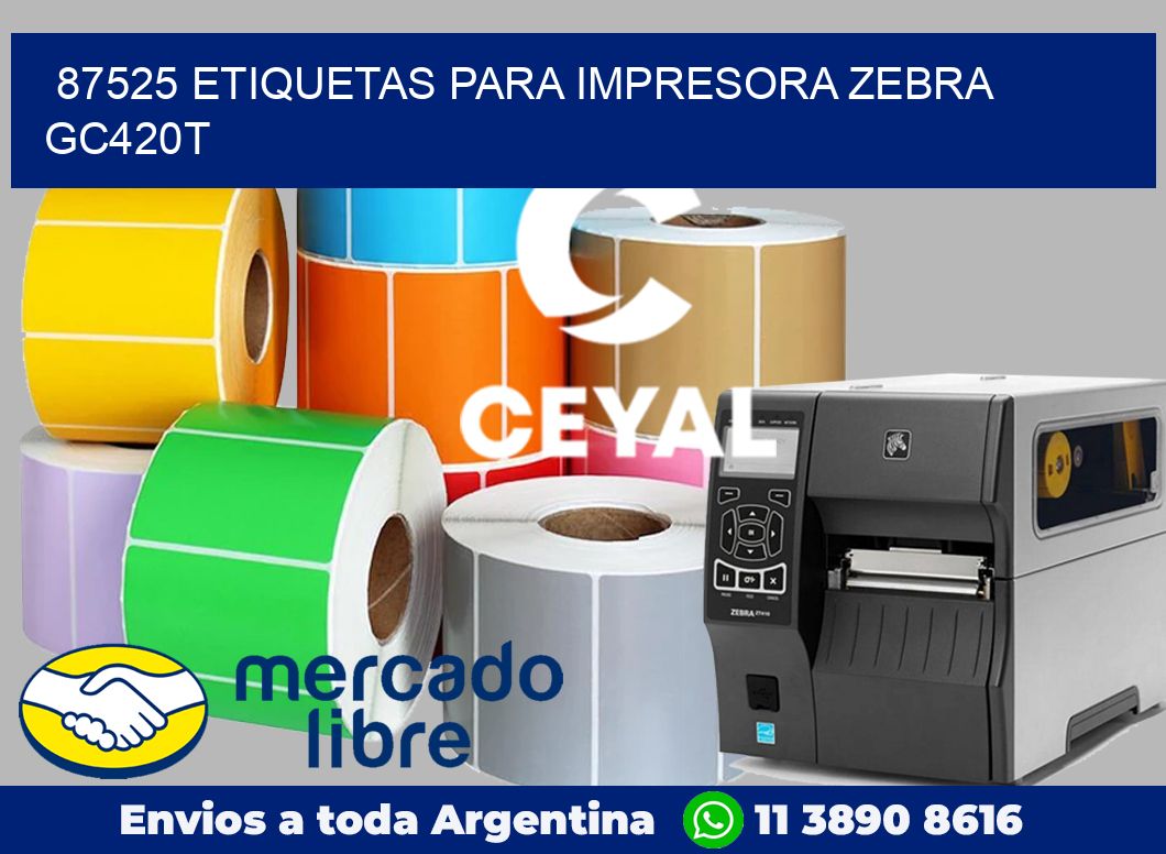 87525 etiquetas para impresora zebra GC420T