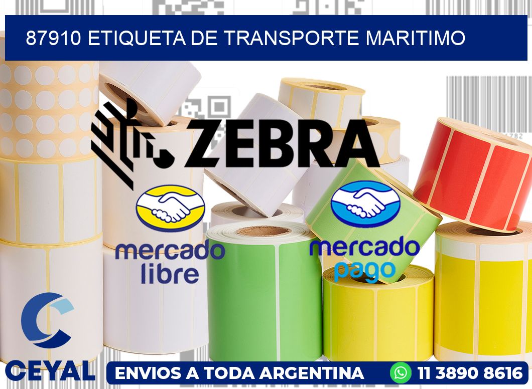 87910 Etiqueta de transporte maritimo